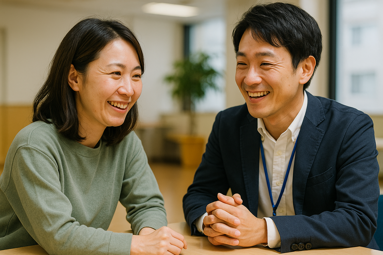 相談者に寄り添う支援団体スタッフのイメージ